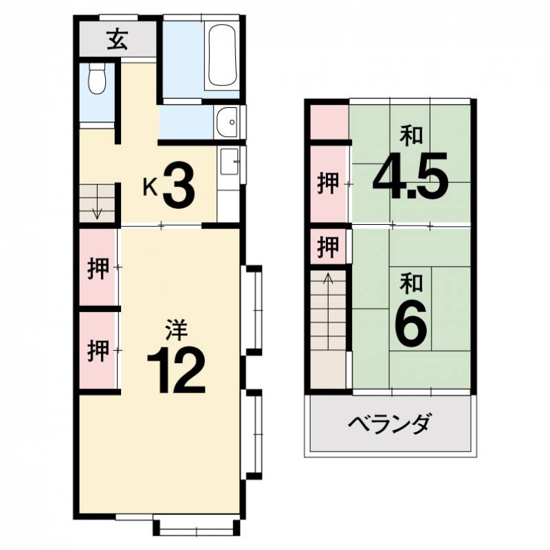 高知市一宮中町 一戸建 の間取り画像