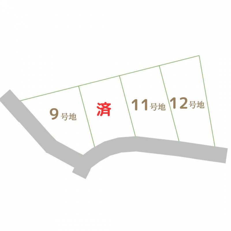 高知市城山町 ロイエ城山2期 葉山の自社物件12号地の区画図