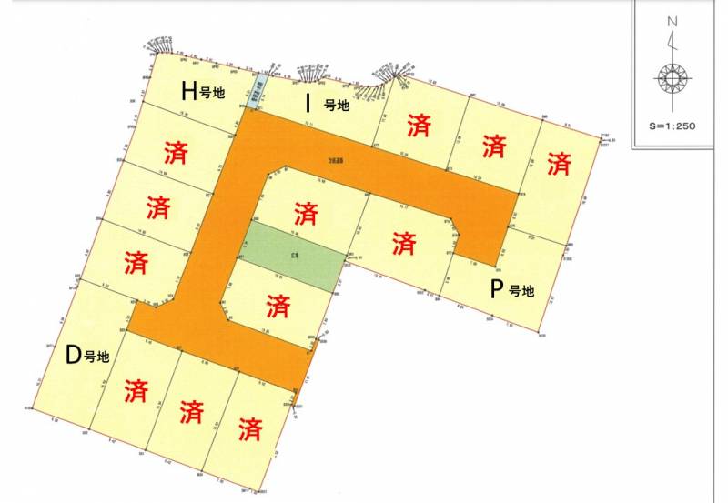 南国市大そね甲 D号地の区画図