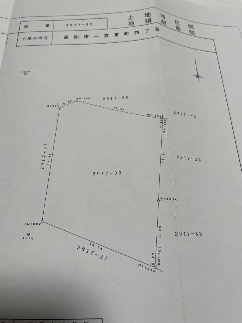 高知市一宮東町 の区画図