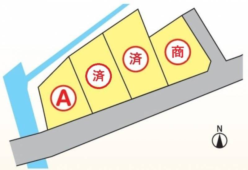 高知市神田 高知市神田4区画A号地の区画図