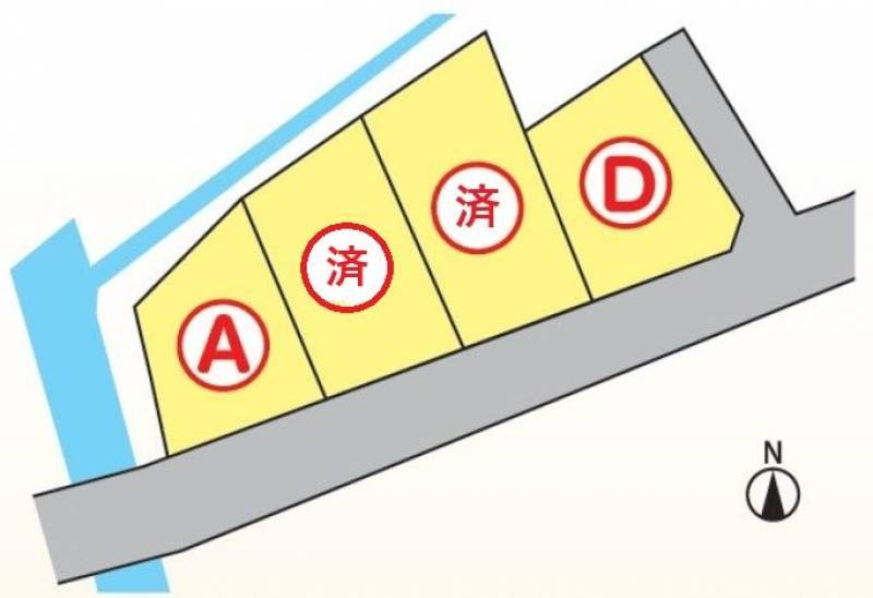 高知市神田 高知市神田4区画A号地の区画図