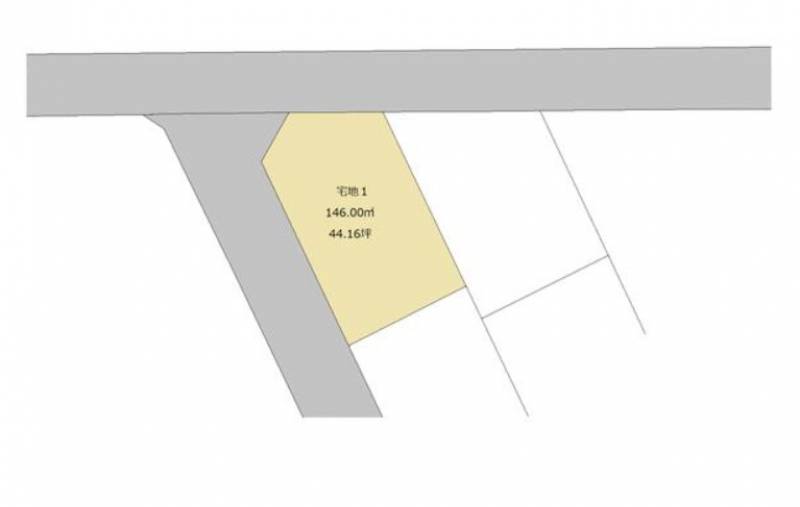高知市朝倉丙 朝倉丙新規分譲地1号地の区画図