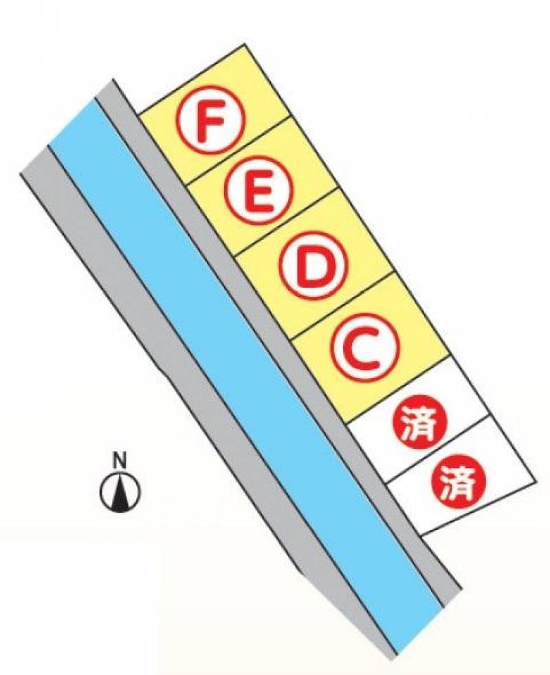 高知市長浜 D号地の区画図