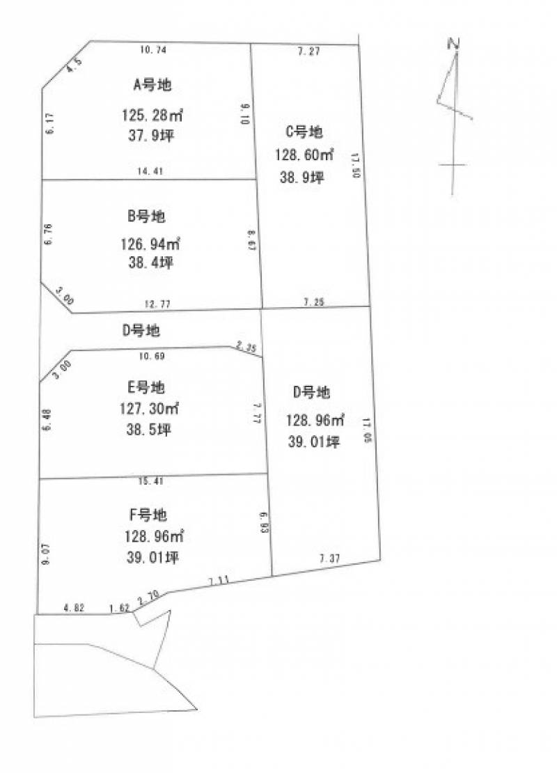 吾川郡いの町 吾川郡いの町Ｅ号地の区画図