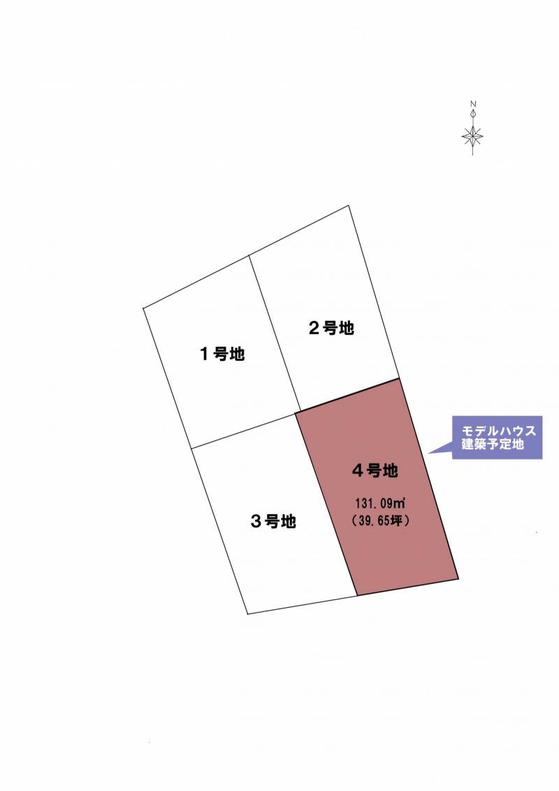 高知市小津町 4号地の区画図