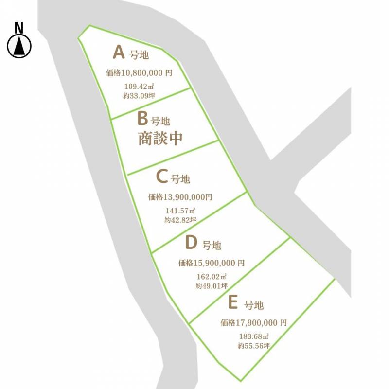 高知市塚ノ原 ロイエ塚ノ原A号地の区画図