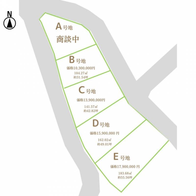 高知市塚ノ原 ロイエ塚ノ原C号地の区画図