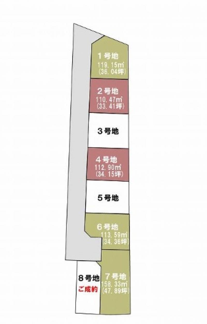 高知市朝倉本町 １号地の区画図