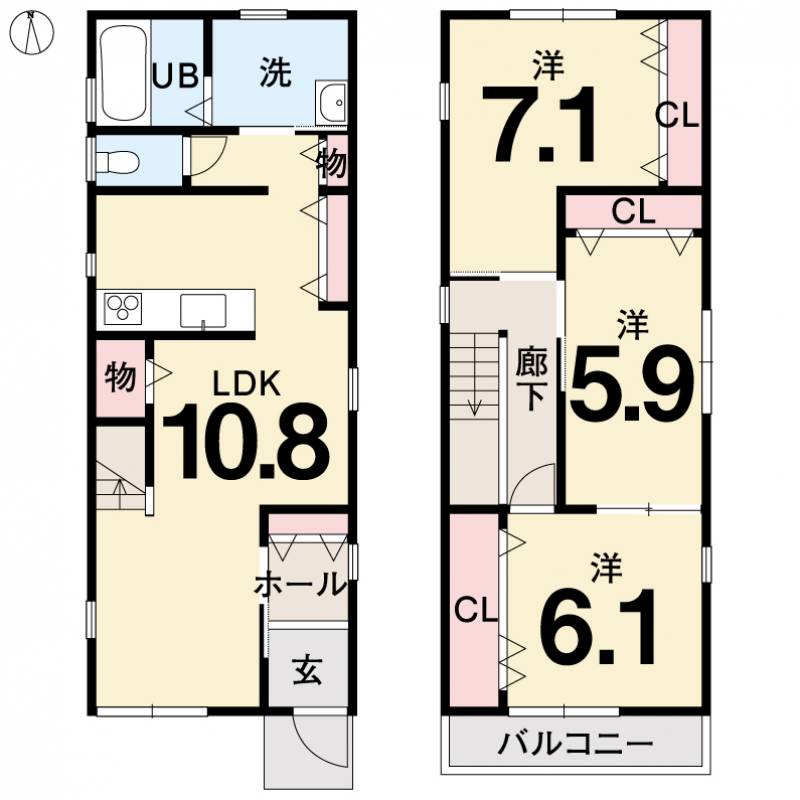 高知市秦南町 の区画図