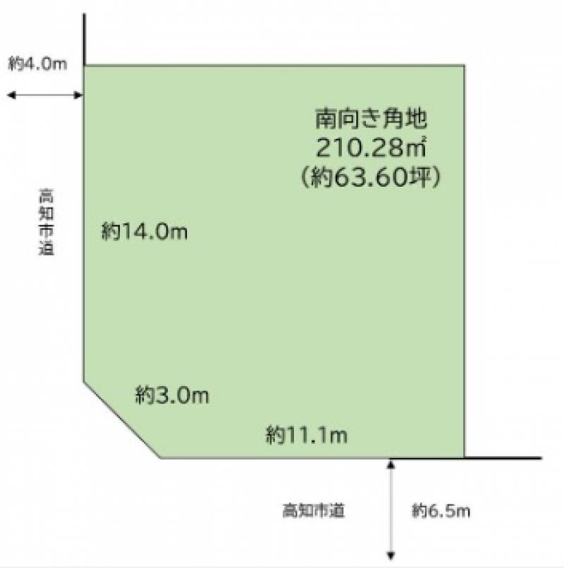 高知市城山町 の区画図