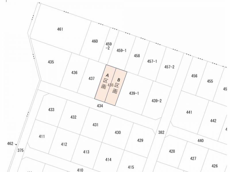 高知市横内 A区画の区画図
