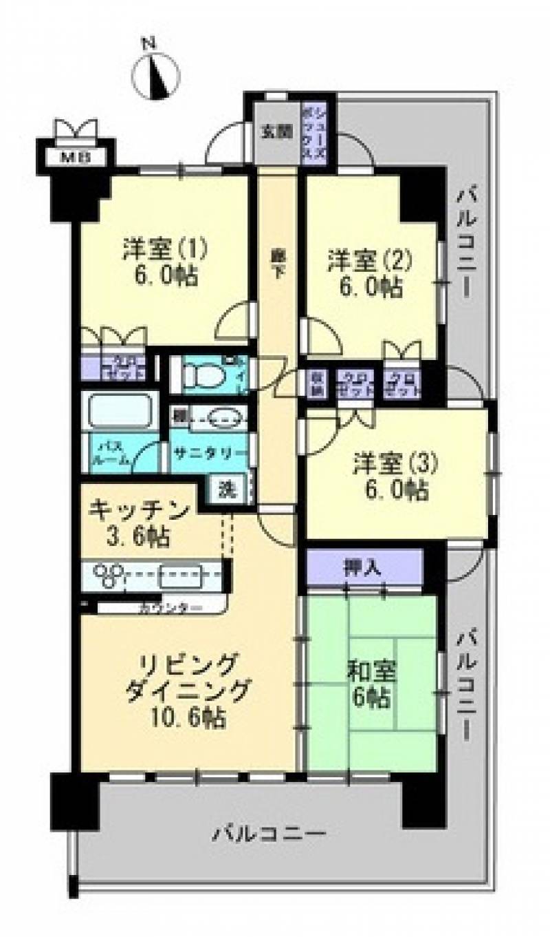 アルファステイツ知寄Ⅱ の間取り画像