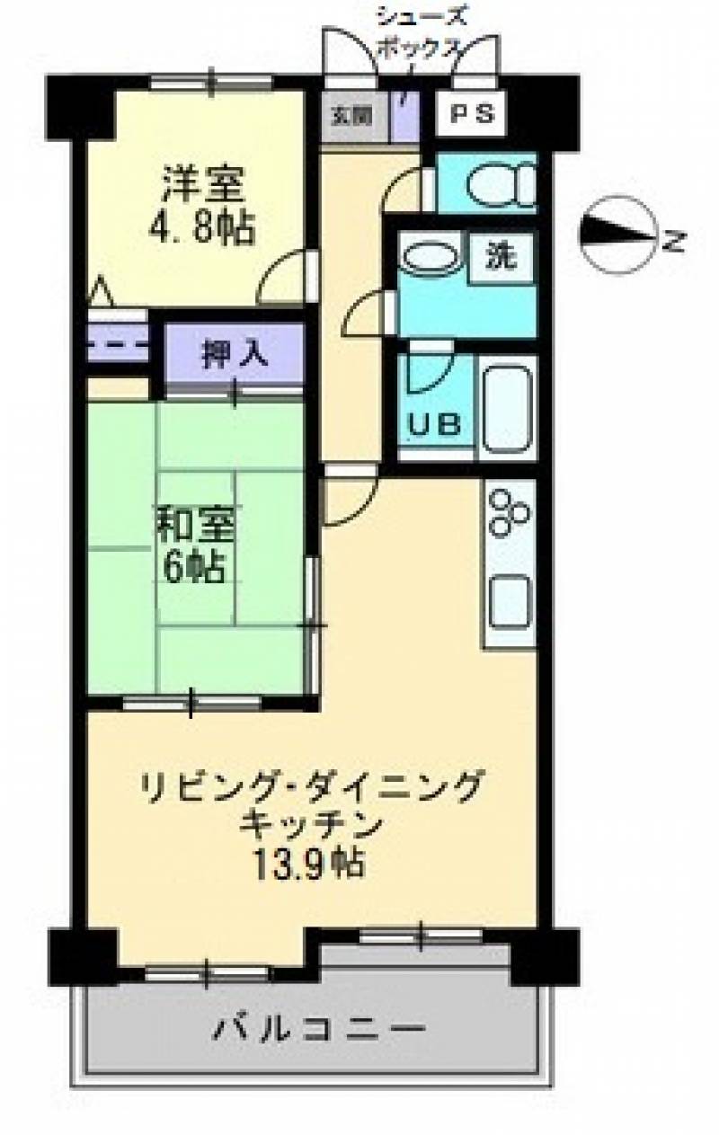 ダイアパレス升形 の間取り画像