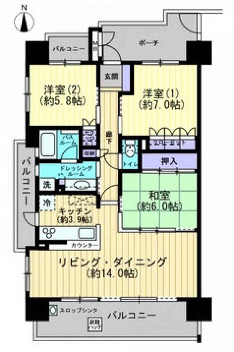 サーパス北高見 の間取り画像