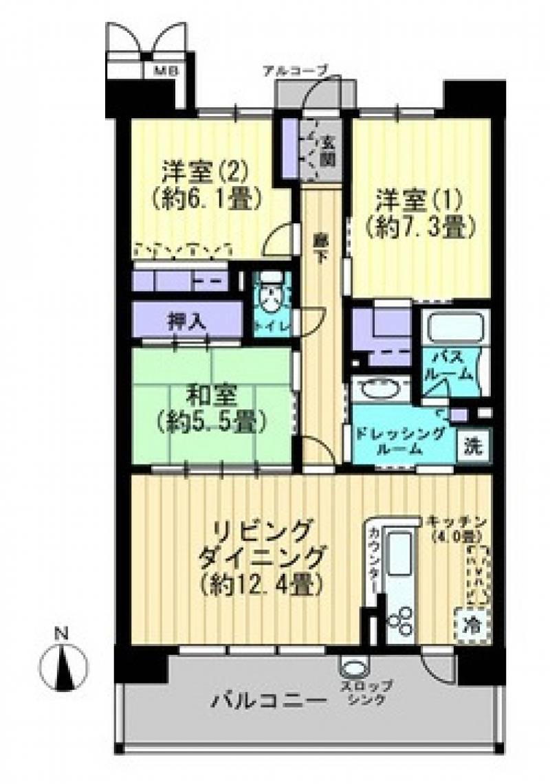 サーパスシティ桜井町 の間取り画像