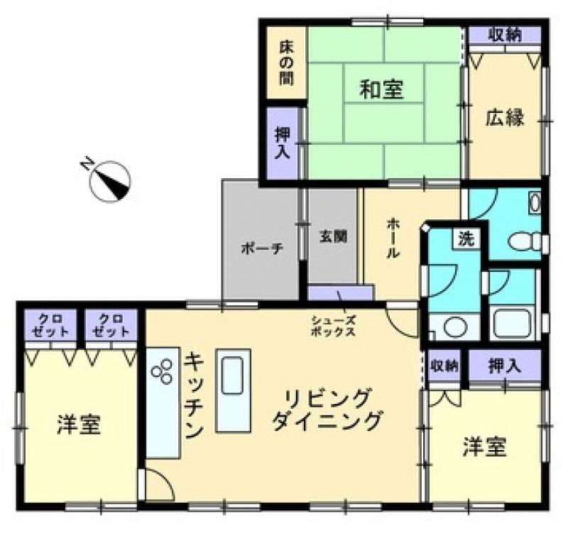 吾川郡いの町天王南 一戸建 の間取り画像