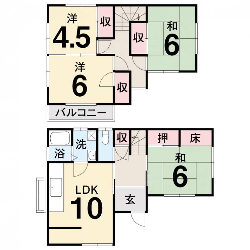 香南市野市町母代寺 一戸建 の間取り画像