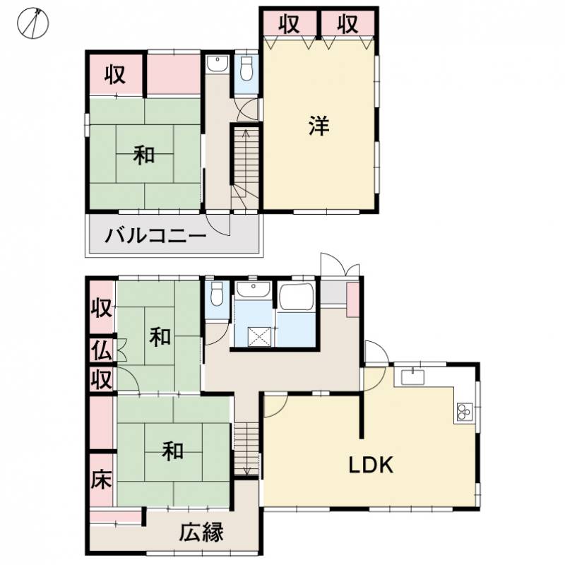 高知市介良 一戸建 の間取り画像