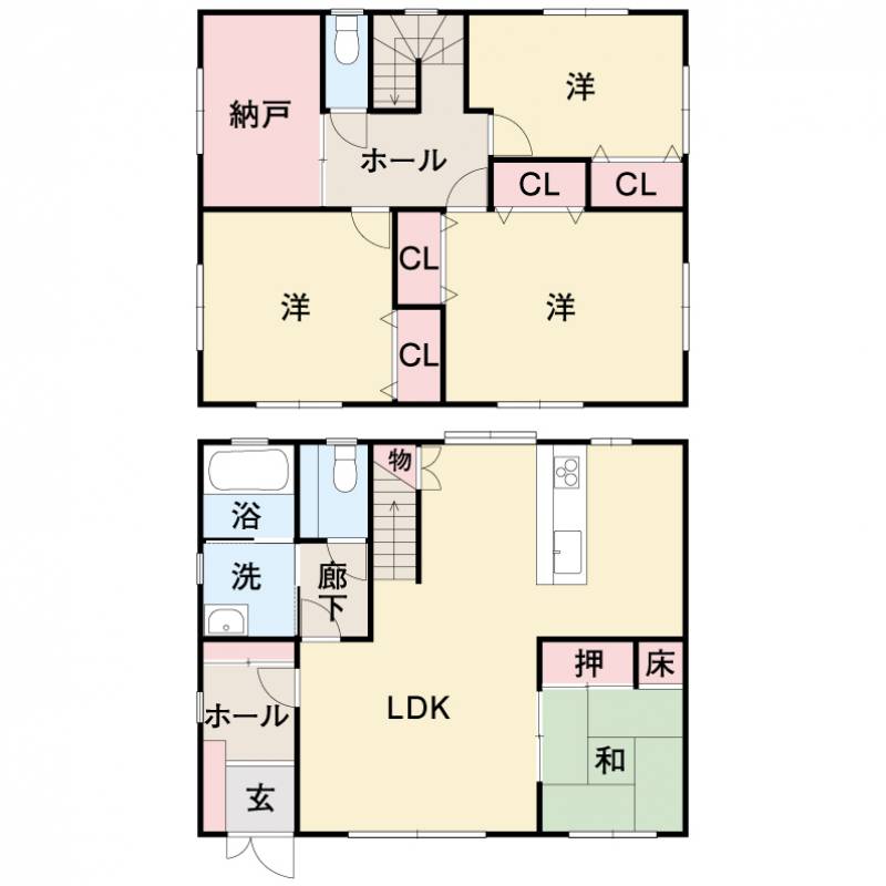 南国市大そね甲 一戸建 の間取り画像