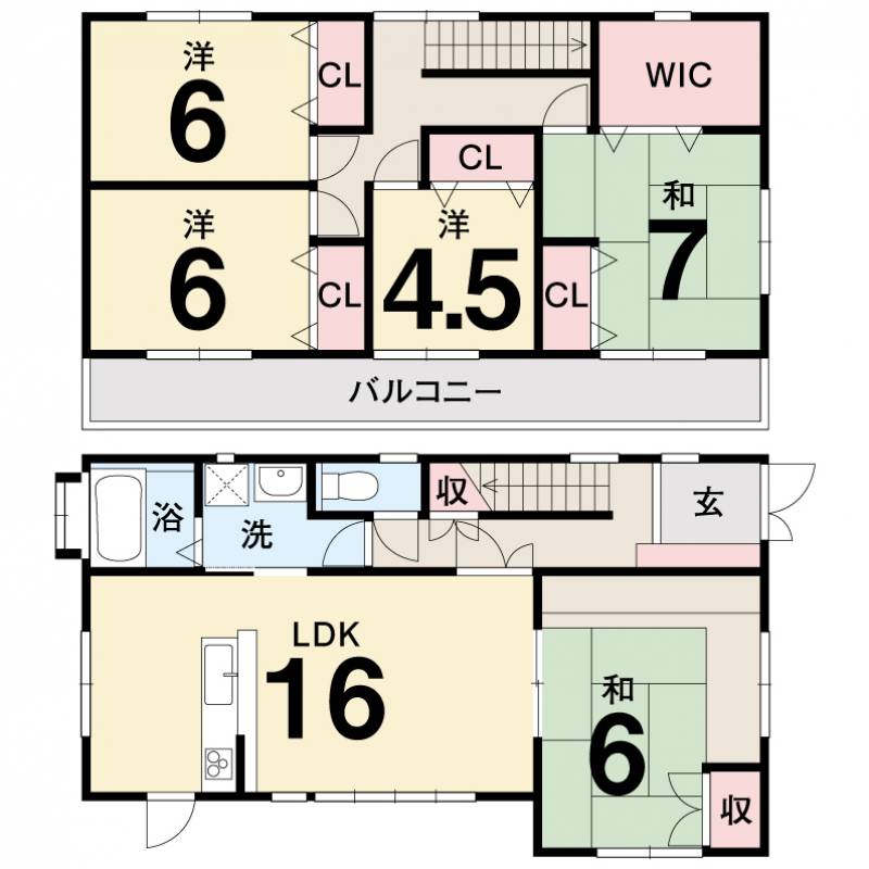 高知市瀬戸南町 一戸建 の間取り画像