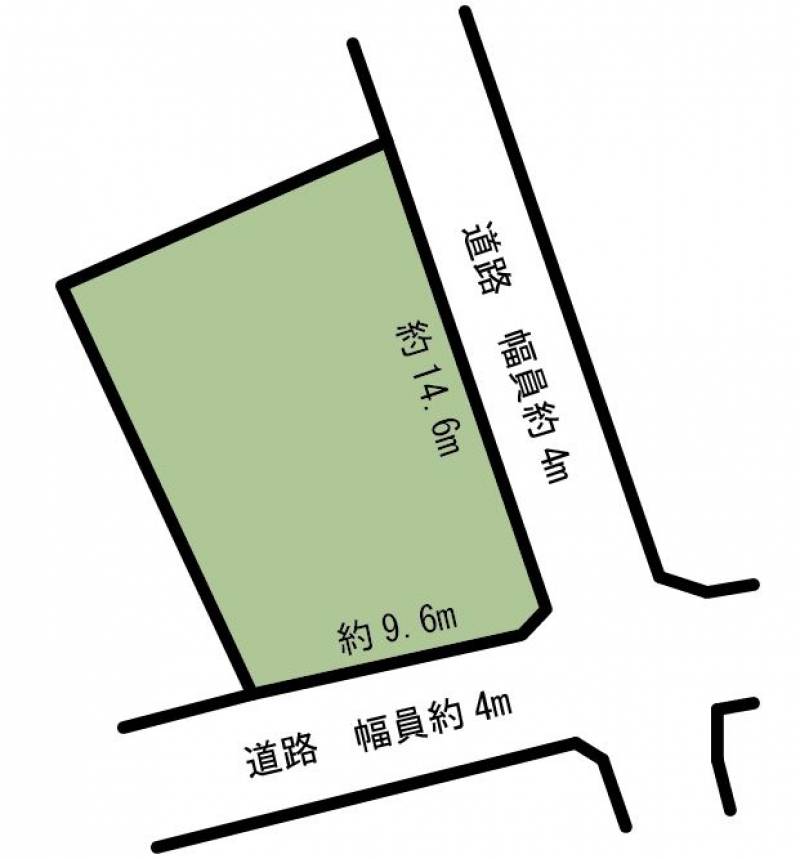 高知市新屋敷  の区画図