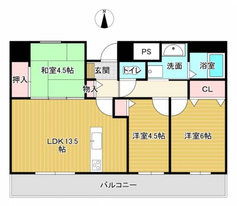 サンセール弥右衛門 の間取り画像