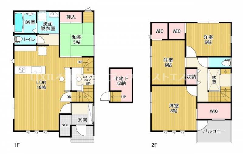 高知市一宮徳谷 一戸建 の間取り画像