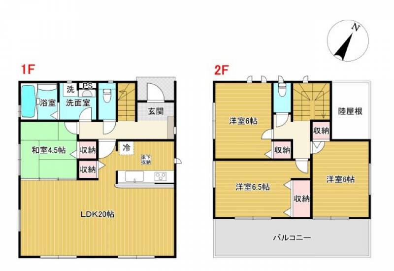 香南市野市町みどり野東 一戸建 の間取り画像