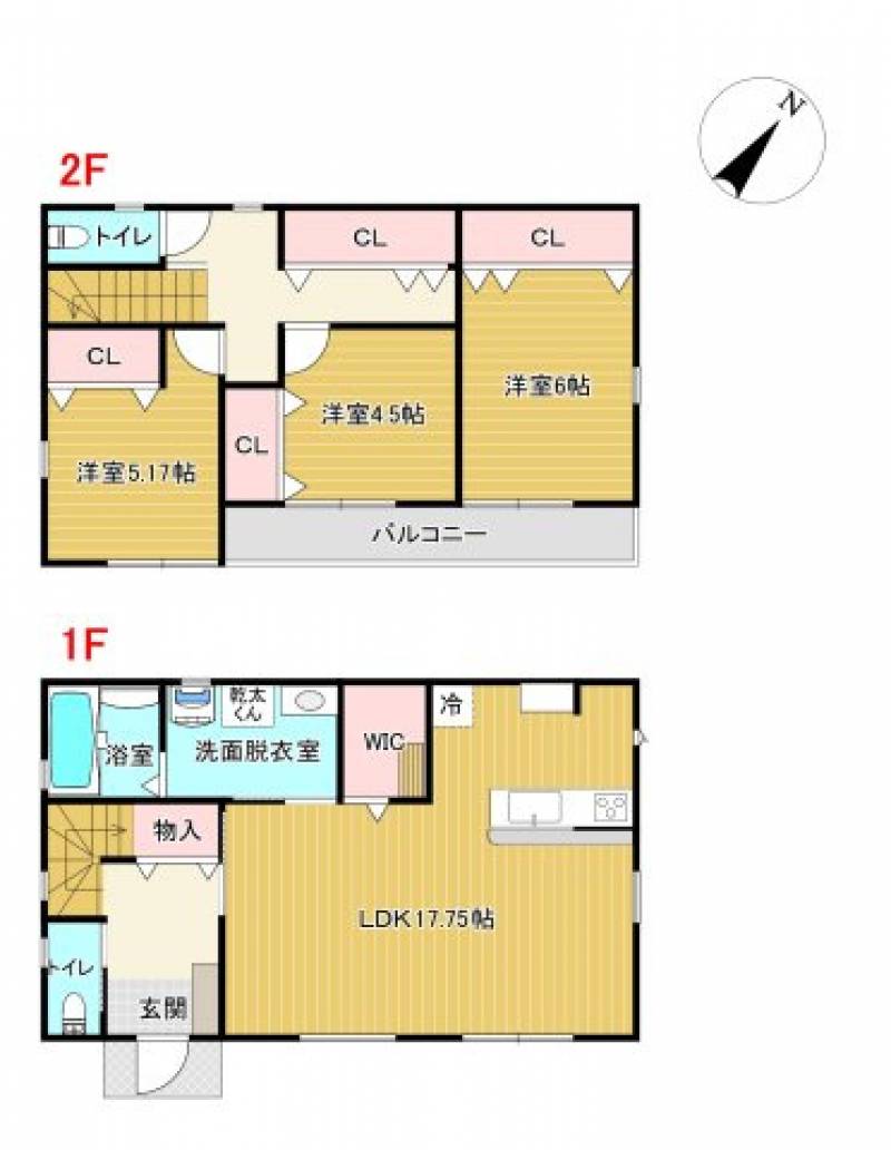 高知市長浜 一戸建 の間取り画像