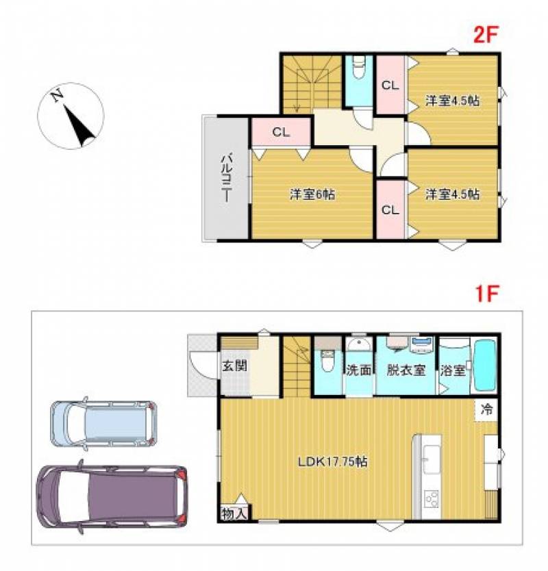 南国市田村 一戸建 の間取り画像