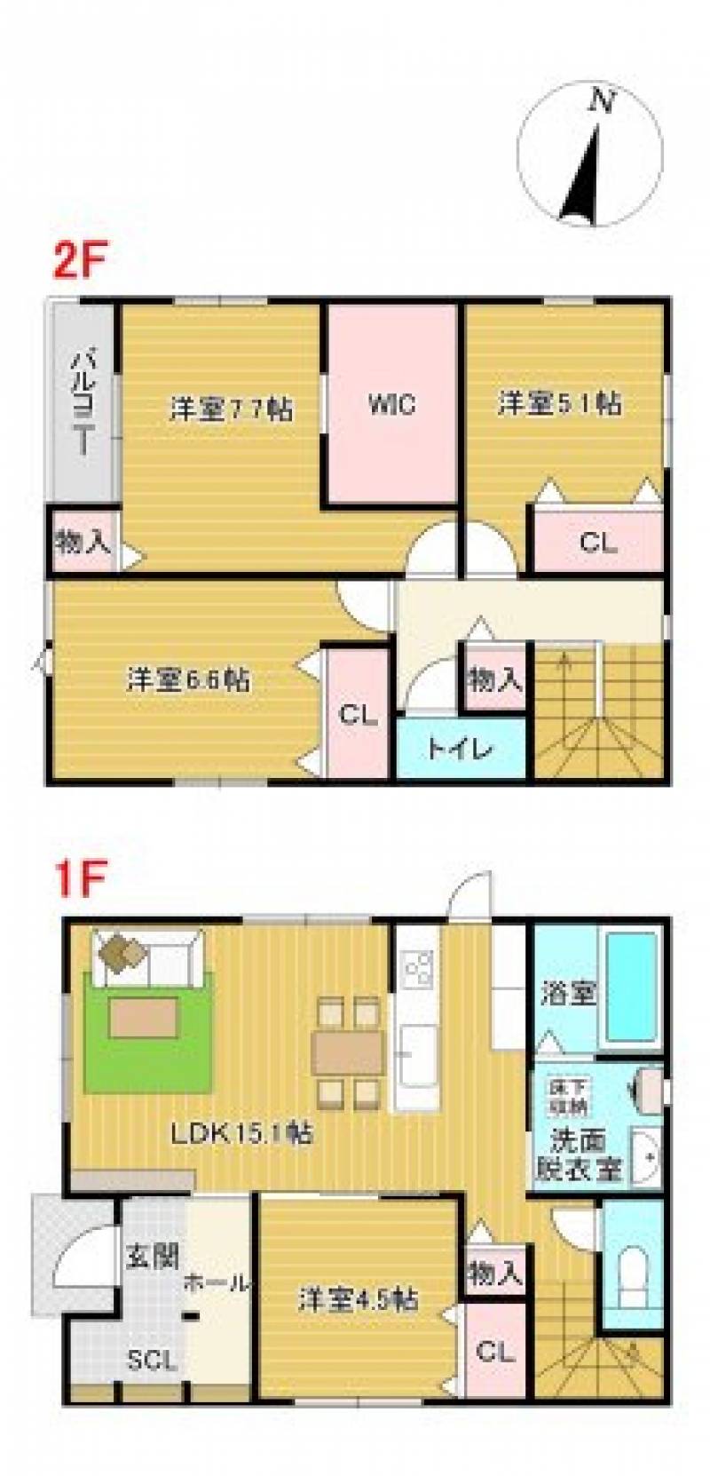 高知市加賀野井 一戸建 の間取り画像