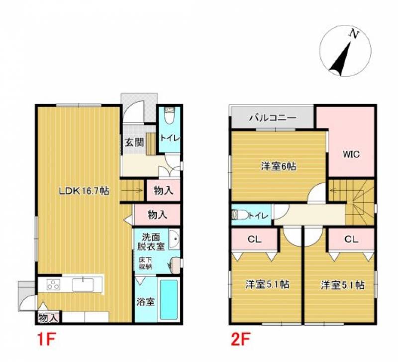 高知市南万々 一戸建 の間取り画像