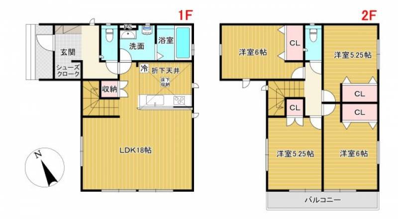 高知市竹島町 一戸建 の間取り画像