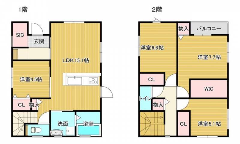 南国市元町 一戸建 の間取り画像