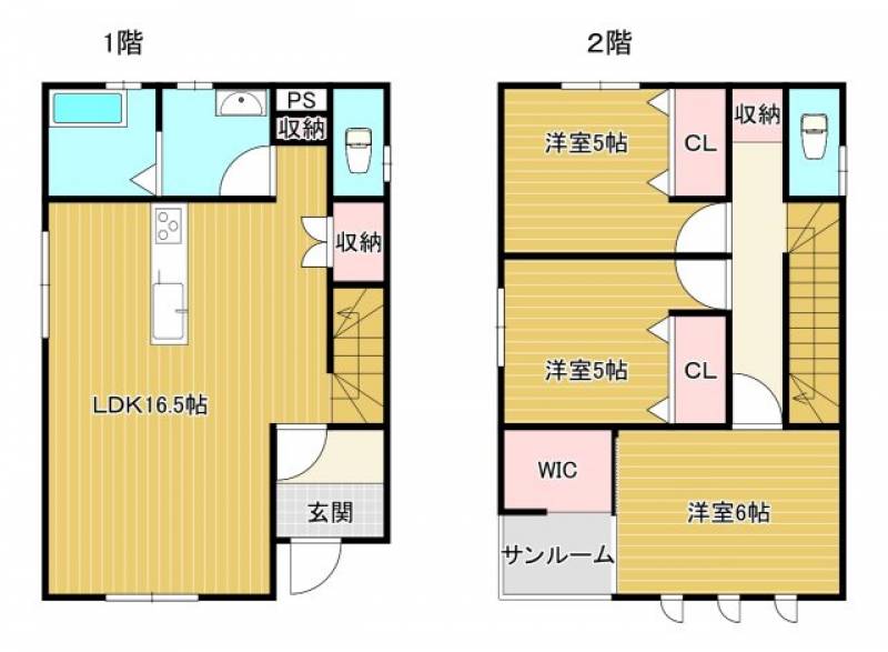 香南市野市町父養寺 一戸建 の間取り画像