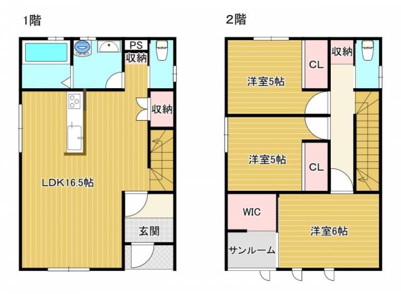 香南市野市町父養寺 一戸建 の間取り画像