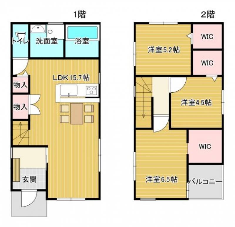 高知市福井扇町 一戸建 の間取り画像