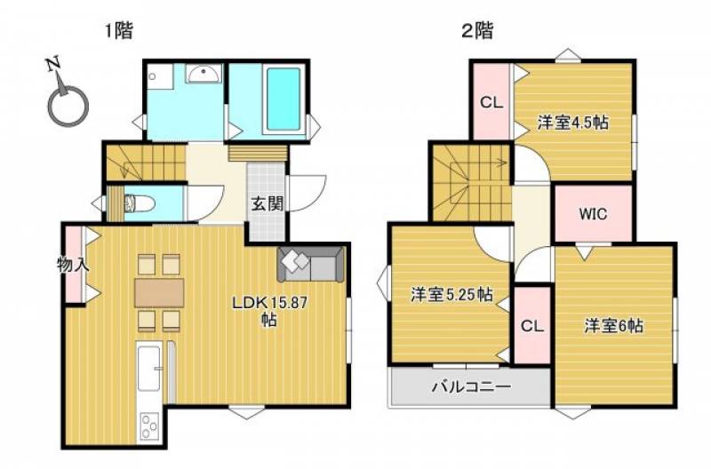 高知市神田 一戸建 の間取り画像