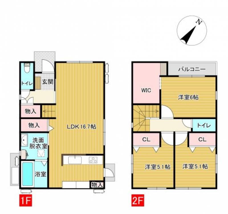 高知市薊野西町 一戸建 の間取り画像