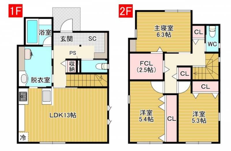 高知市介良 一戸建 の間取り画像