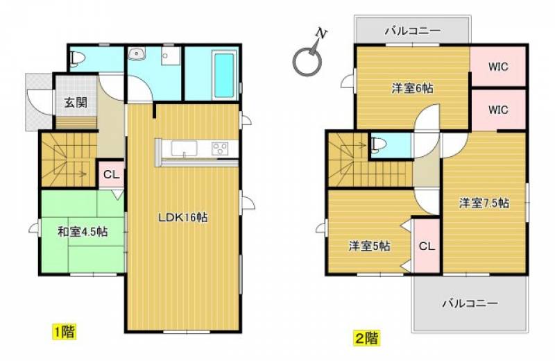 高知市薊野南町 一戸建 の間取り画像