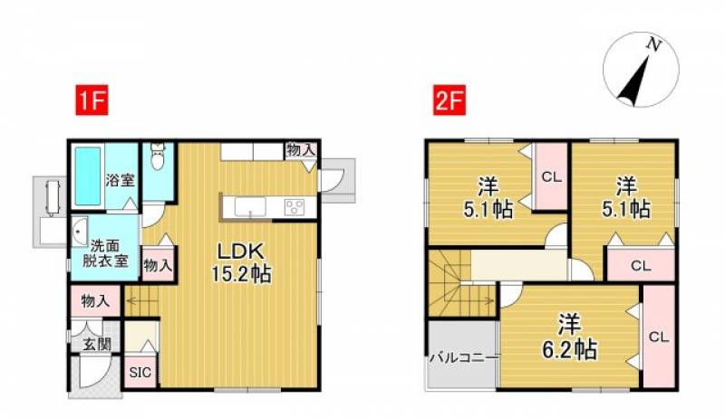 香美市土佐山田町百石町 一戸建 の間取り画像