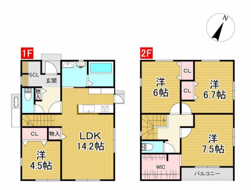 香美市土佐山田町旭町 一戸建 の間取り画像