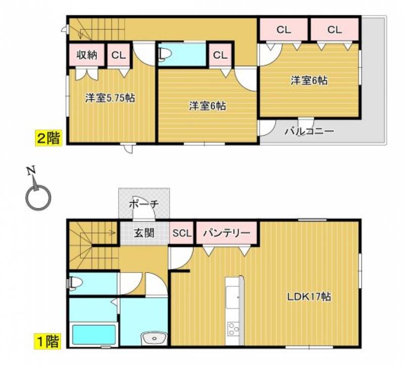 高知市大津甲 一戸建 の間取り画像