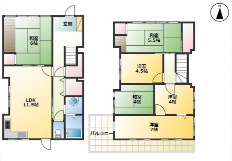 高知市一宮東町 一戸建 の間取り画像