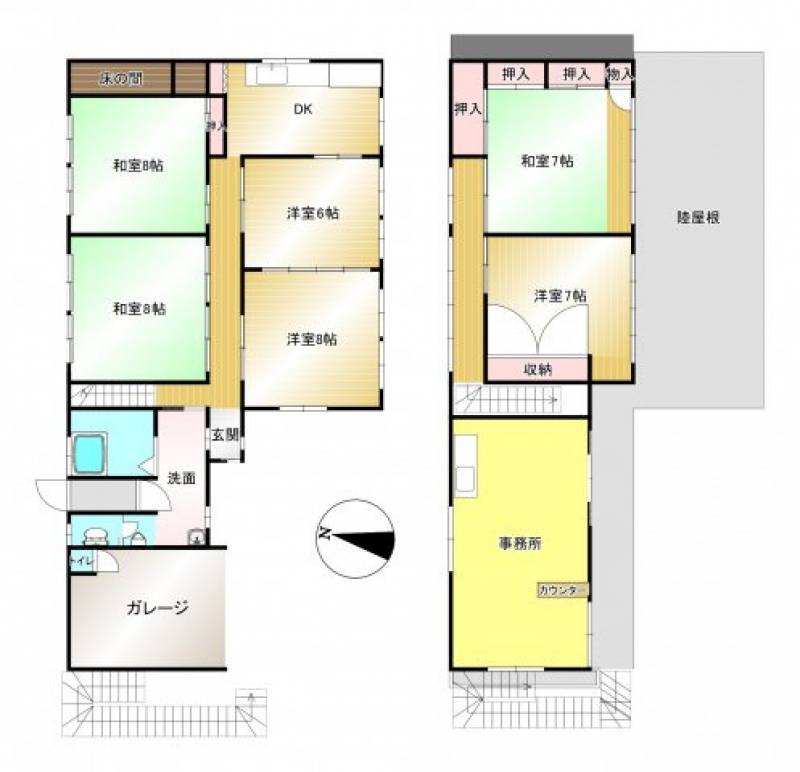 幡多郡黒潮町佐賀 一戸建 の間取り画像