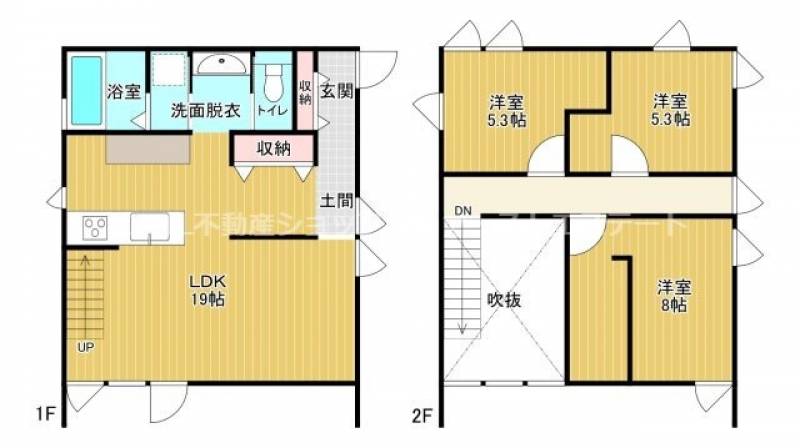 高知市朝倉丙 一戸建 の間取り画像