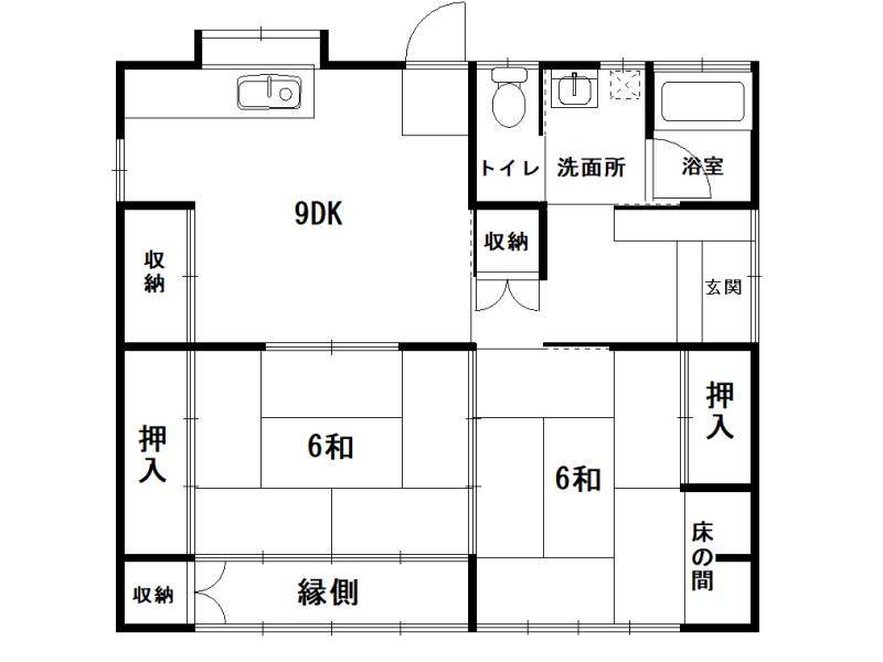 高知市横浜新町 一戸建 の間取り画像