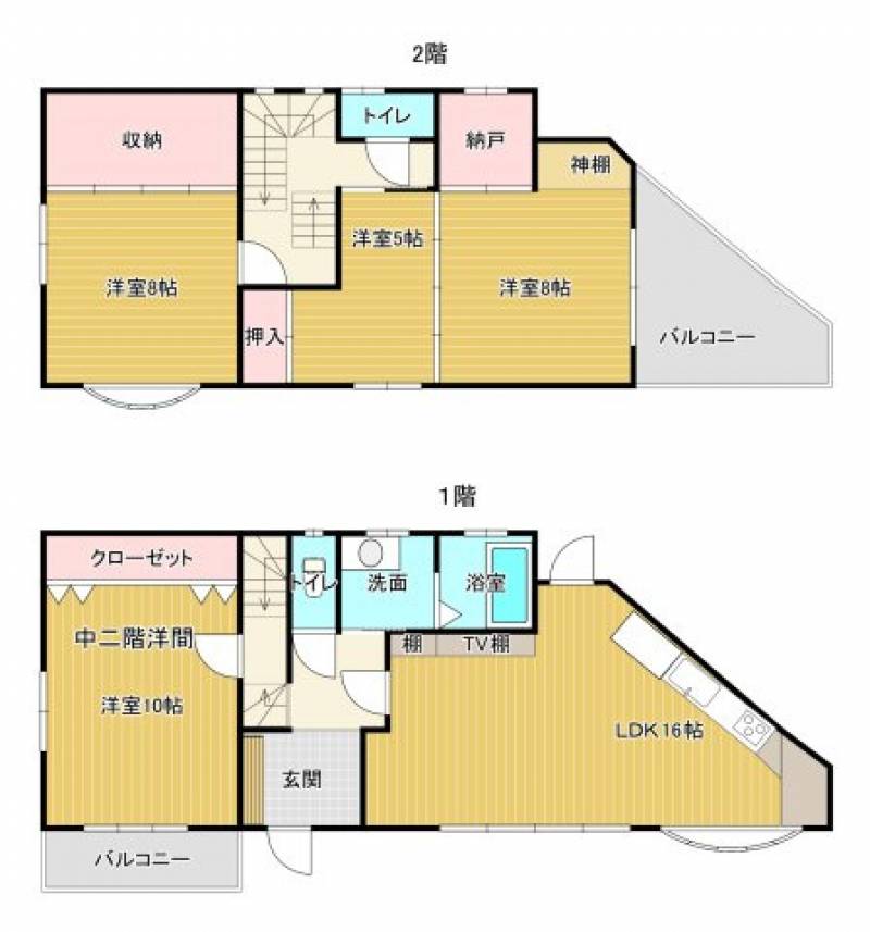 高知市口細山 一戸建 の間取り画像